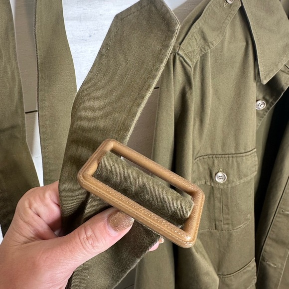 Vintage Woolrich Olive Military Field Jacket 46 100% Cotton Gorpcore Hunting - Picture 5 of 8